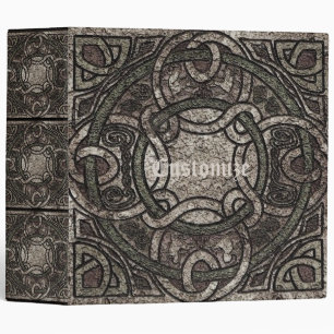 Classeur Motif de nœud celtique texture pierre Reliure
