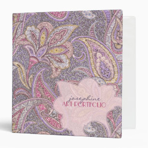 Classeur Motif de Paisley et de fleur