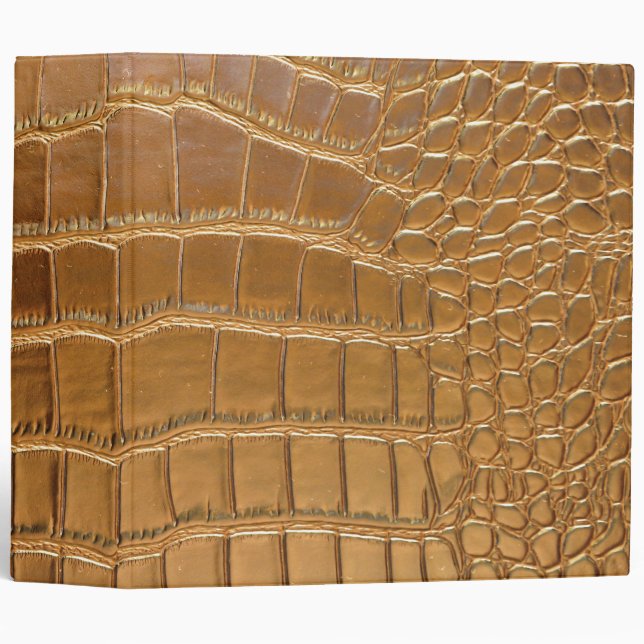 Classeur Motif de peau d'animal de cuir de crocodile de (Devant/Côté)