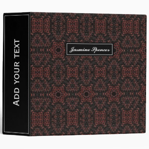 Classeur motif de peau de serpent unique Brown