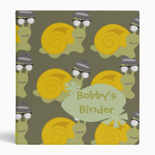 Classeur Motif de personnage d'escargot hipster Fedora de d