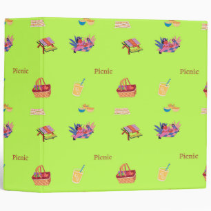 Classeur Motif de pique-nique sur vert
