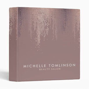 Classeur Motif de pluie Luxe Rose Gold Confetti