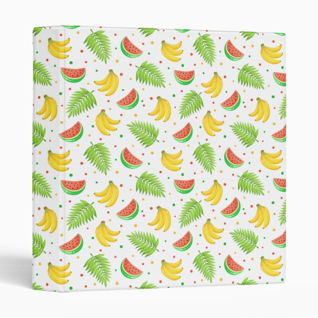 Classeur Motif de point de polka de fruit tropical (Devant/Côté)