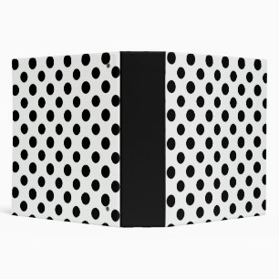 Classeur Motif de pois blanc noir