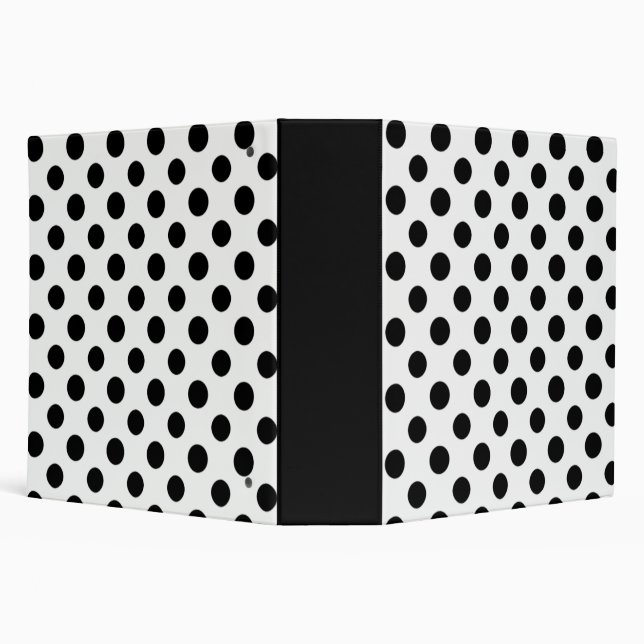 Classeur Motif de pois blanc noir (Arrière-plan)