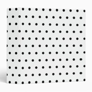 Classeur Motif de pois noir et blanc