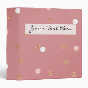 Classeur motif de pois rose élégant de rose de parties