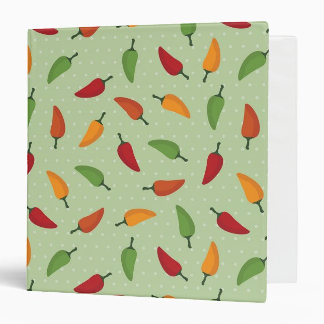 Classeur Motif de poivre de piments (Devant/Intérieur)