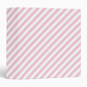 Classeur Motif de rayures blanches et roses en diagonale