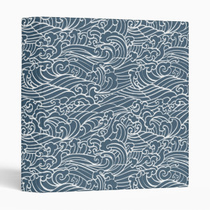 Classeur Motif de style Wave japonais