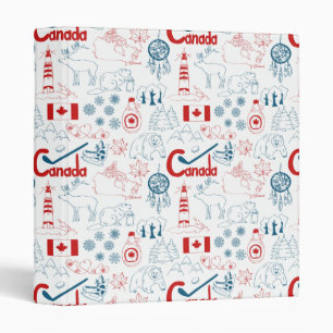 Classeur Motif de symboles du Canada  