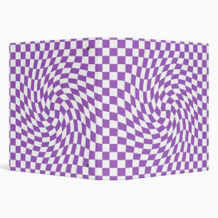 Classeur Motif de tableau de À damiers violet et blanc