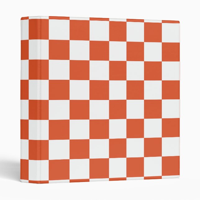 Classeur Motif de tableau de bord orange et blanc (Devant/Côté)