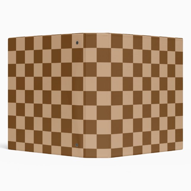 Classeur Motif de tableau de bord Retro Brown Checkerboard (Arrière-plan)