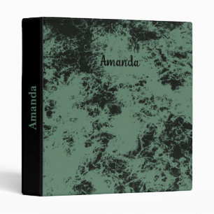 Classeur Motif de texture marbre en noir et vert