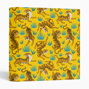 Classeur Motif de tigre d'or asiatique