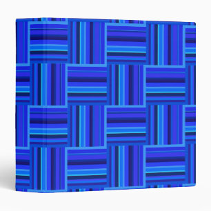 Classeur Motif de tissage à bandes bleues