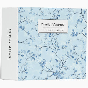 Classeur Motif de toile florale vintage bleu (7)