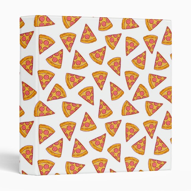 Classeur Motif de tranche Pizza Fun (Devant/Côté)