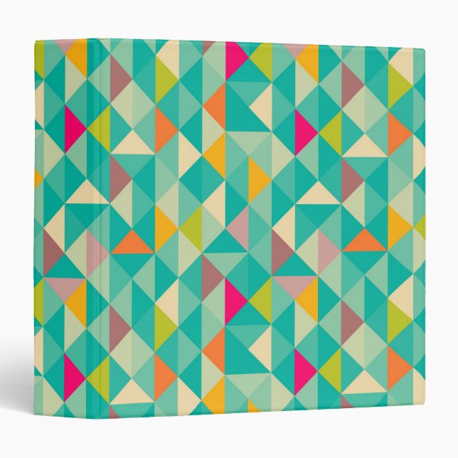 Classeur Motif de triangles (Devant/Côté)