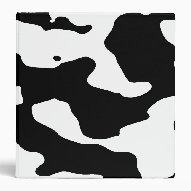 Classeur Motif de vache noir et blanc (Devant)
