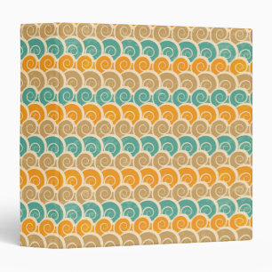 Classeur Motif de vagues d'aquarelle