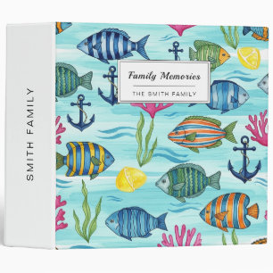 Classeur Motif de vie marine côtière coloré (3)