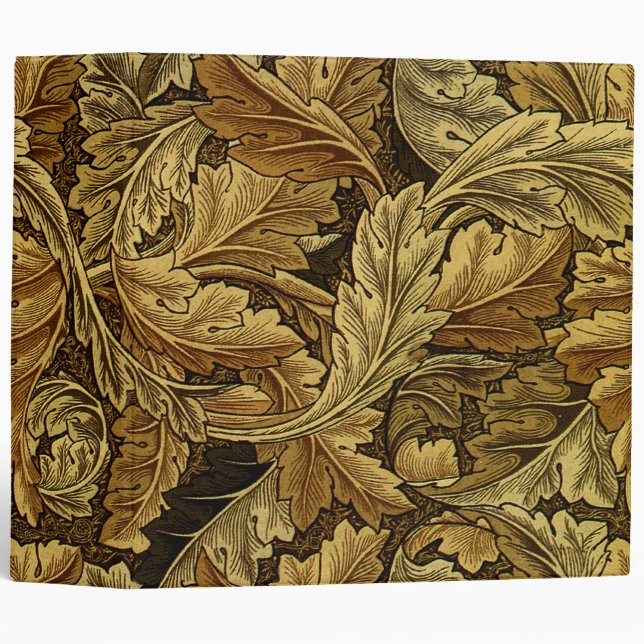 Classeur Motif de William Morris de feuille d'automne (Devant/Côté)