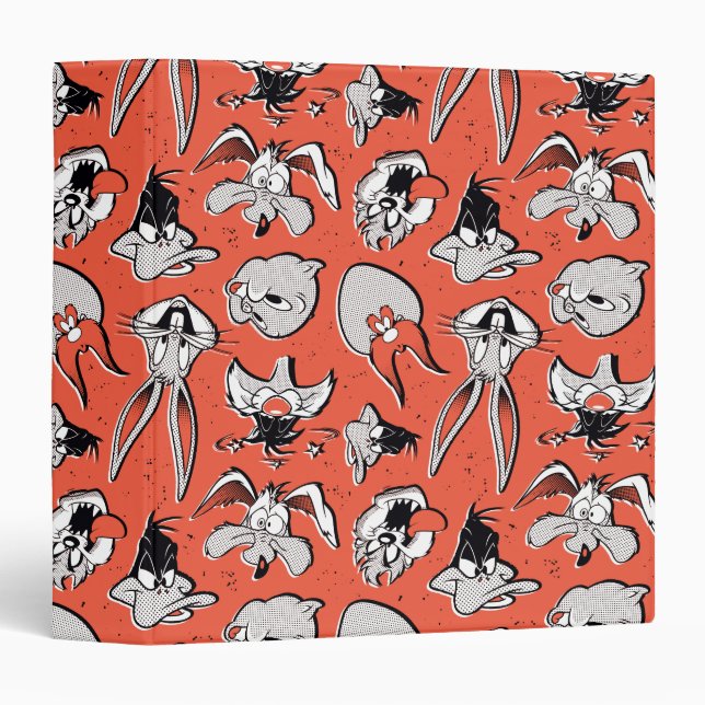 Classeur MOTIF demi-ton rétro LOONEY TUNES™ (Devant/Côté)