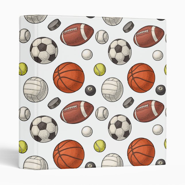 Classeur Motif d'équipements sportifs (Devant/Côté)