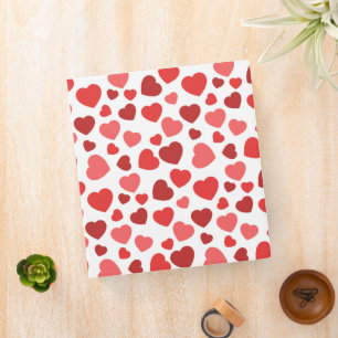 Classeur Motif Des Coeurs, Coeurs Rouges, Motif Des Coeurs