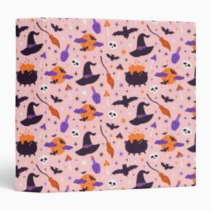 Classeur Motif d'Halloween mou et rose
