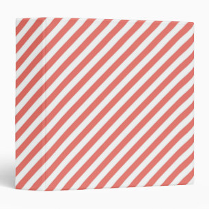 Classeur Motif diagonal de rayures roses et blanches