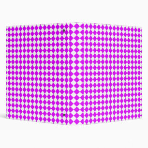 Classeur Motif diamant de Checker blanc violet