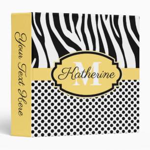 Classeur Motif d'impression et de points Zebra