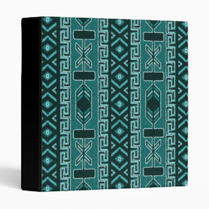 Classeur Motif D'Impression Turquoise Et Noir Sud-Ouest Azt