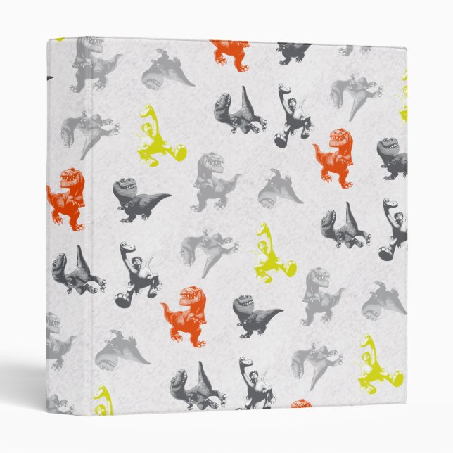 Classeur Motif Dino Silhouette (Devant/Côté)