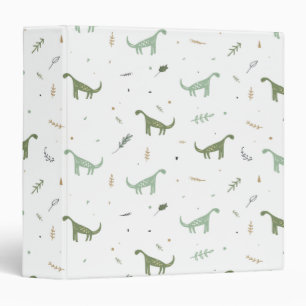 Classeur Motif Dinosaure Vert