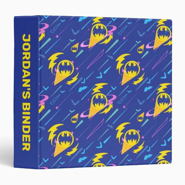 Classeur Motif du signal de chauve-souris Batman (Devant/Côté)
