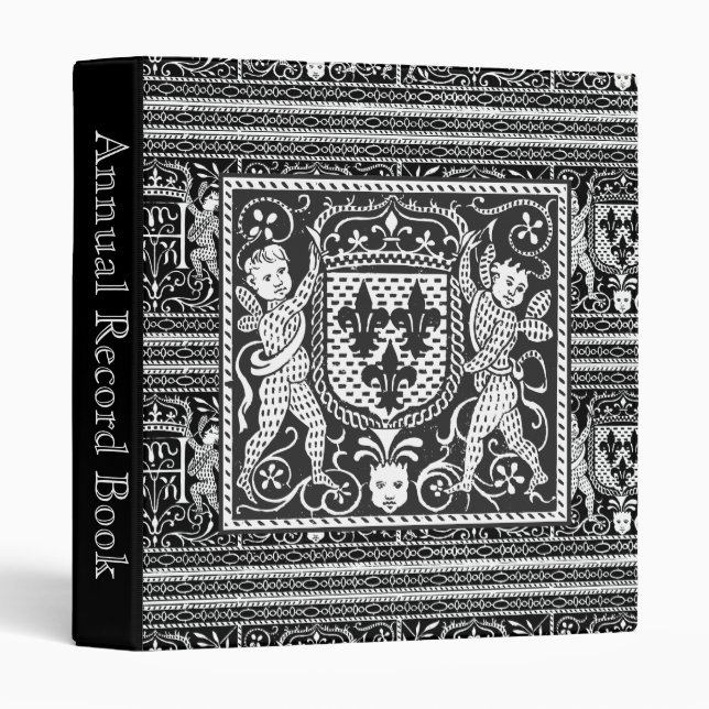 Classeur Motif élégant d'apparat médiéval de la Renaissance (Devant/Côté)