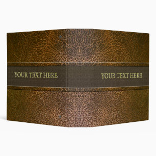 Classeur Motif en cuir Brown