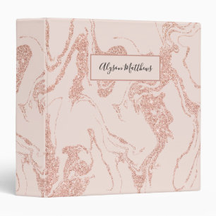 Classeur motif en marbre doré à rose rose croustillant