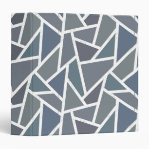 Classeur Motif en mosaïque gris bleu
