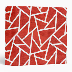 Classeur Motif en mosaïque rouge et blanche