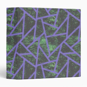 Classeur Motif en mosaïque violet et verte