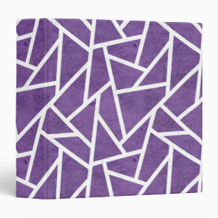 Classeur Motif en mosaïque violette et blanche