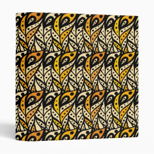 Classeur Motif en plumes de paon noir et or Whimsical