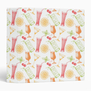 Classeur Motif esquissé de cocktail
