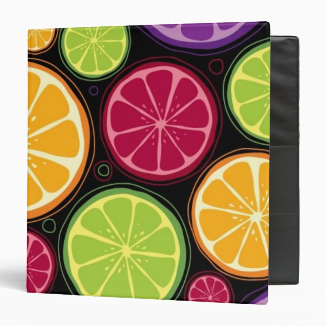 Classeur Motif et arrière - plan oranges (Devant/Intérieur)